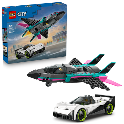 LEGO® City Jet vs. Car - Đồ Chơi Lắp Ráp Máy Bay & Siêu Xe - LEGO 60489