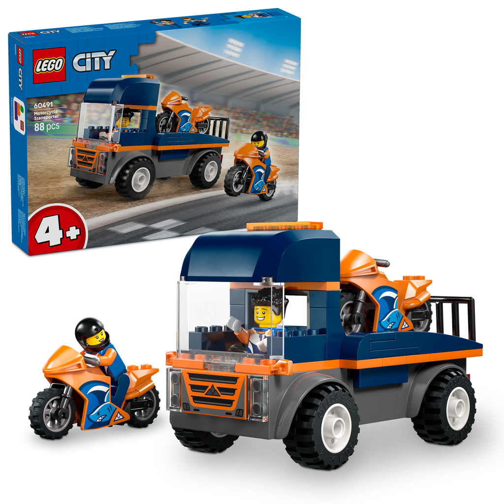 LEGO® City Motorcycle Transporter - Xe Tải Chở Xe Máy Đồ Chơi LEGO 60491 LEGO - ảnh 1 - Đồ chơi lắp ráp
