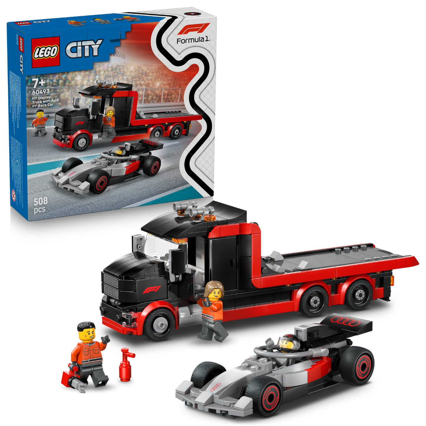 LEGO® City F1® Display Truck with Audi F1® Race Car