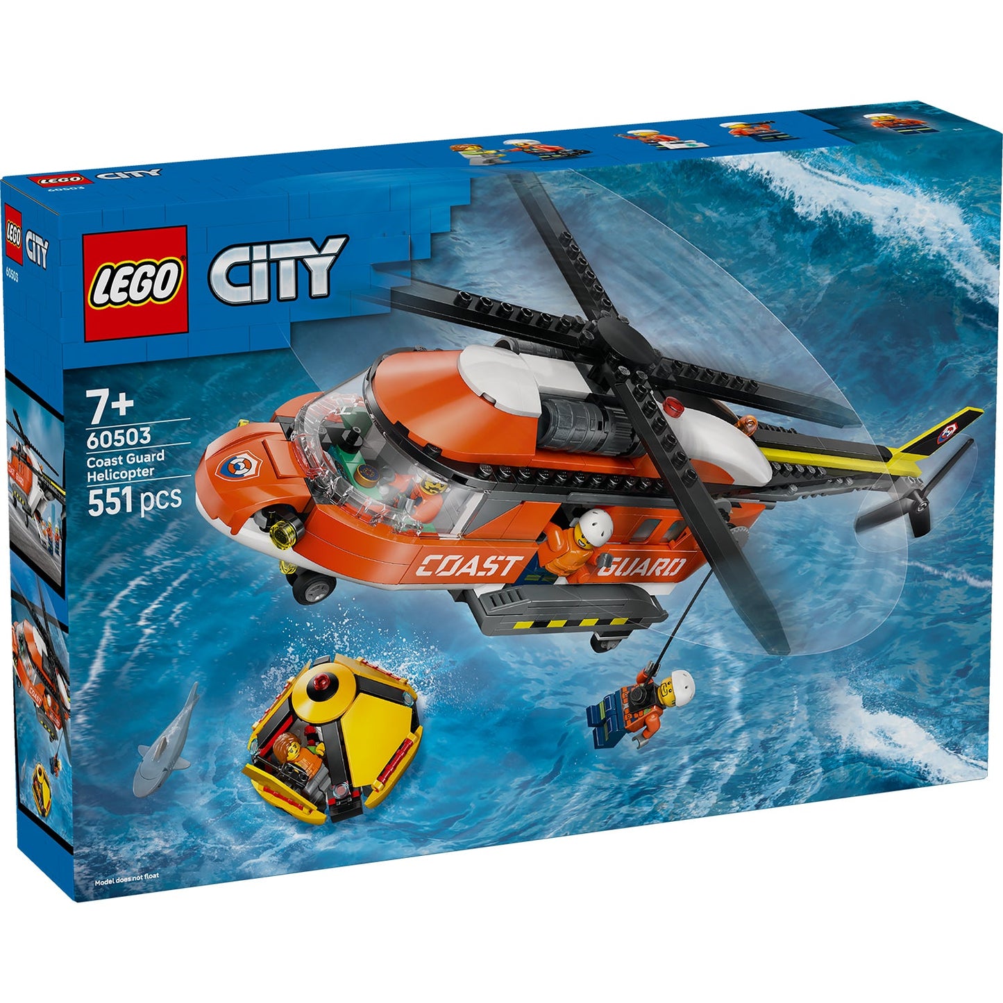 LEGO® City Coast Guard Helicopter - Trực thăng Cứu hộ Bờ biển - LEGO 60503 - Hình ảnh sản phẩm