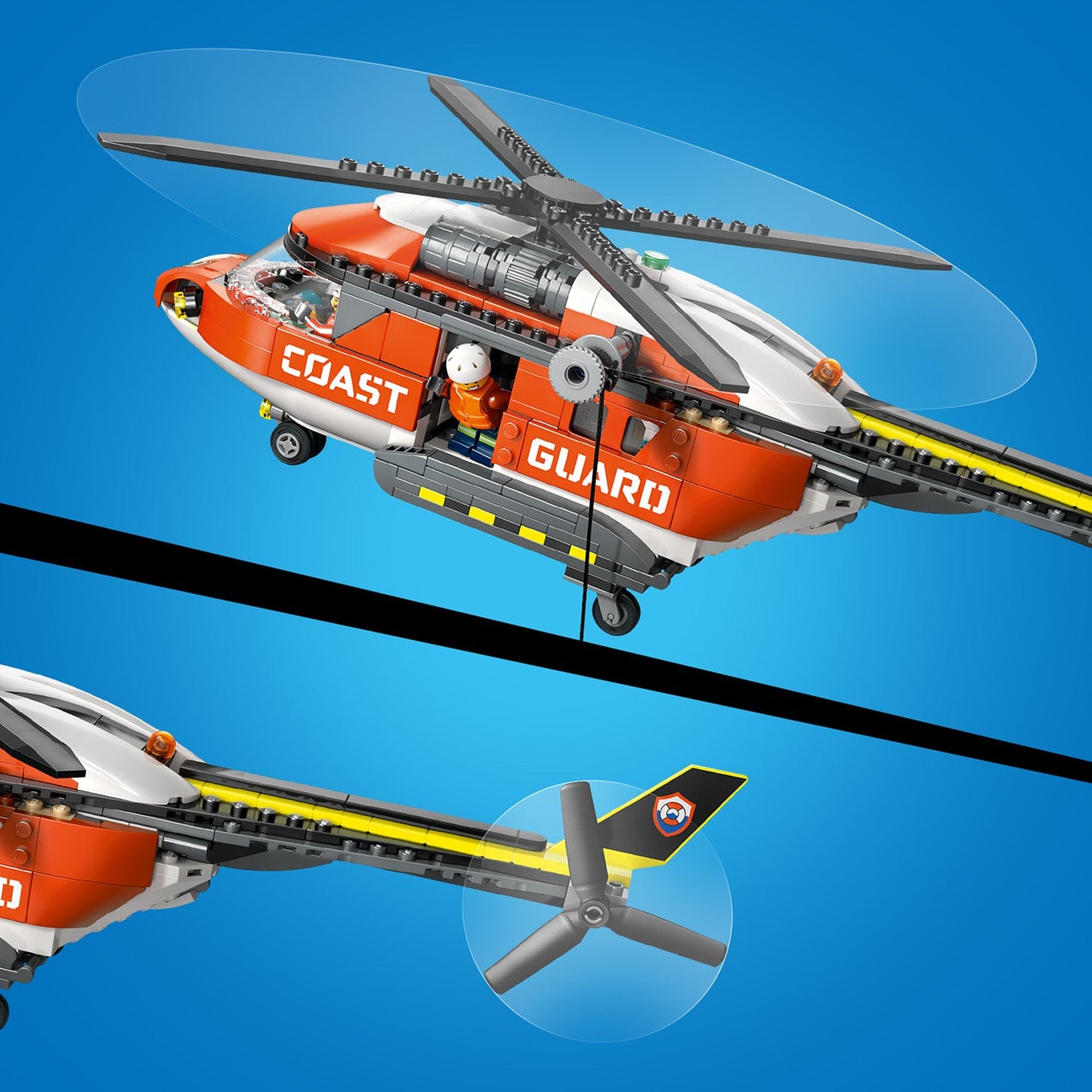LEGO® City Coast Guard Helicopter - Trực thăng Cứu hộ Bờ biển - LEGO 60503 LEGO - ảnh 2 - LEGO Sets