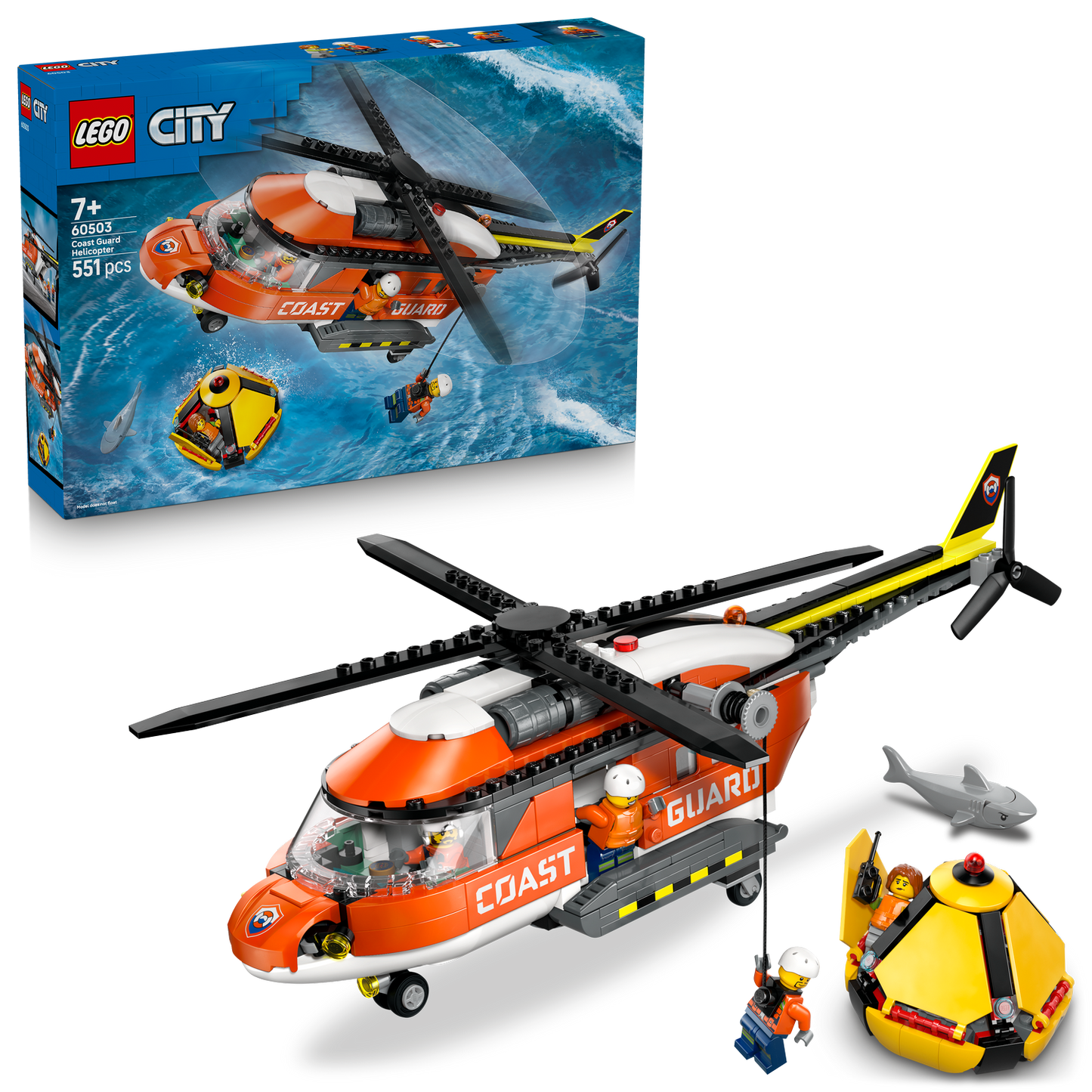LEGO® City Coast Guard Helicopter - Trực thăng Cứu hộ Bờ biển - LEGO 60503