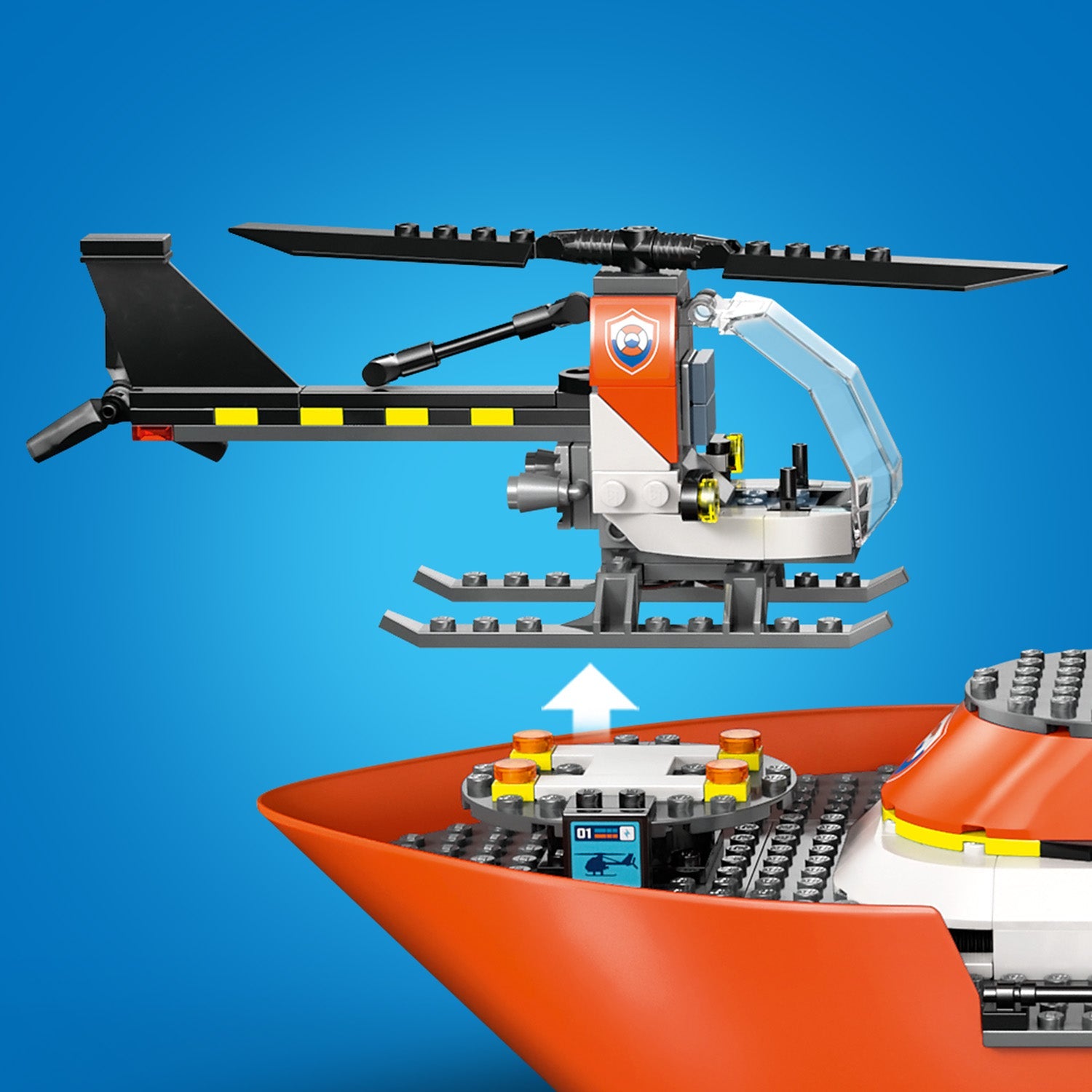 LEGO® City Coast Guard Rescue Boat & Helicopter - Bộ Đồ Chơi Thuyền Cứu Hộ & Trực Thăng 60504 - LEGO LEGO - ảnh 3 - Lego City