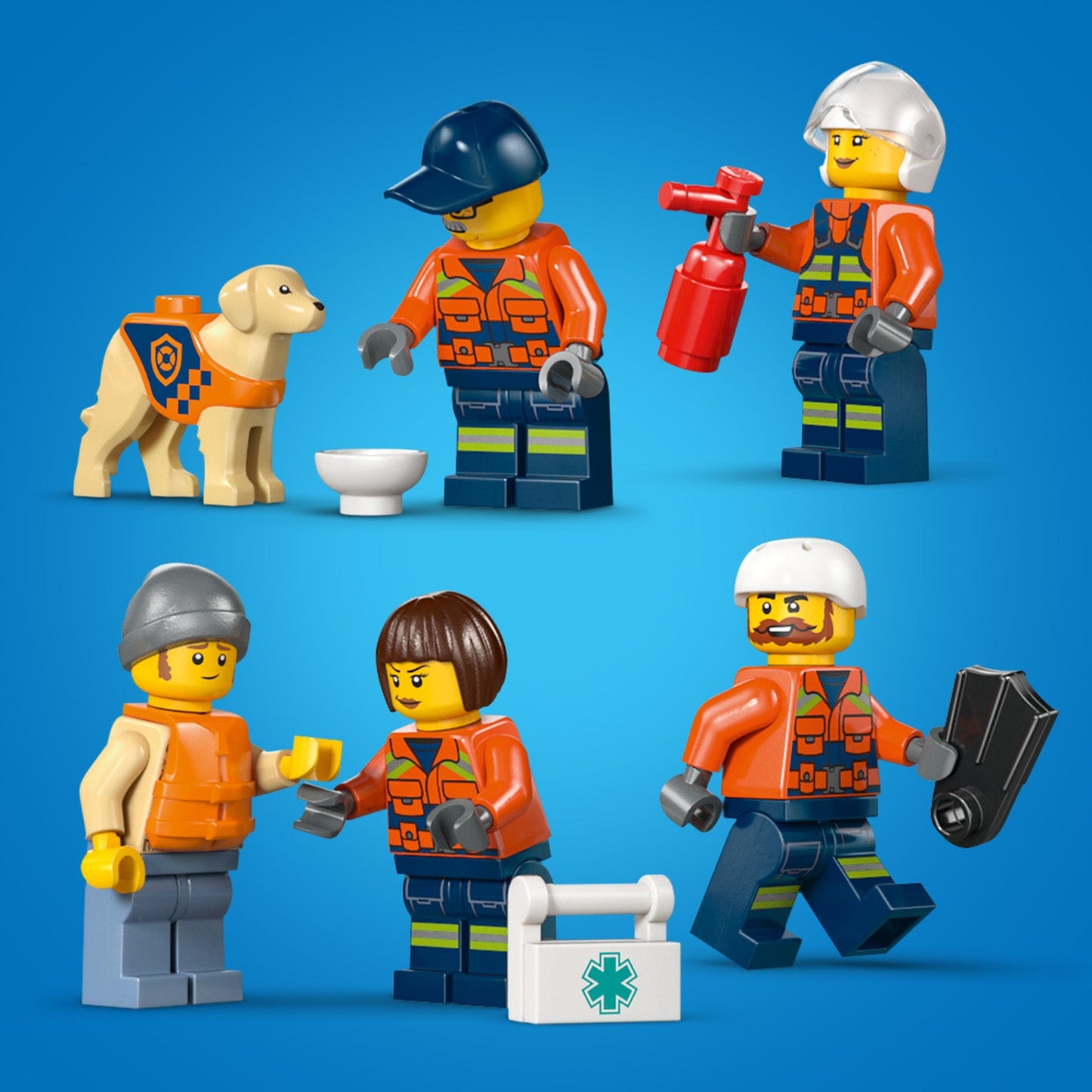 LEGO® City Coast Guard Rescue Boat & Helicopter - Bộ Đồ Chơi Thuyền Cứu Hộ & Trực Thăng 60504 - LEGO