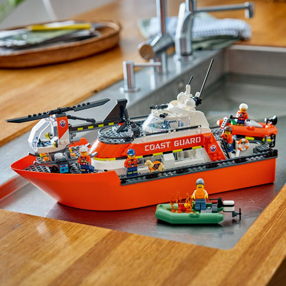 LEGO® City Coast Guard Rescue Boat & Helicopter - Bộ Đồ Chơi Thuyền Cứu Hộ & Trực Thăng 60504 - LEGO - Hình ảnh bổ sung 4