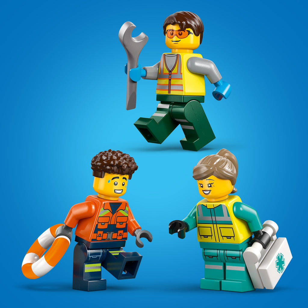 LEGO® City Airplane, Service Truck & Hovercraft Remix - Bộ Đồ Chơi Lắp Ráp Xe Cứu Hộ 3 Trong 1 - LEGO 60505 - Hình ảnh bổ sung 8