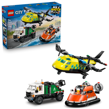 LEGO® City Airplane, Service Truck & Hovercraft Remix - Bộ Đồ Chơi Lắp Ráp Xe Cứu Hộ 3 Trong 1 - LEGO 60505 - Hình ảnh bổ sung 9