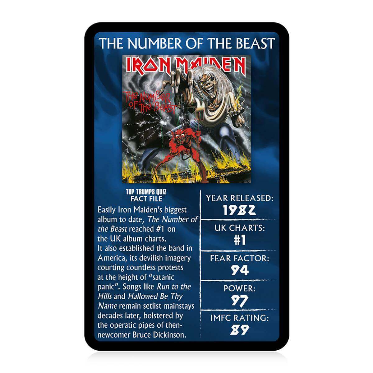 Iron Maiden Top Trumps Card Game - Trò chơi thẻ bài sưu tầm Heavy Metal - Winning Moves - Hình ảnh chi tiết 2