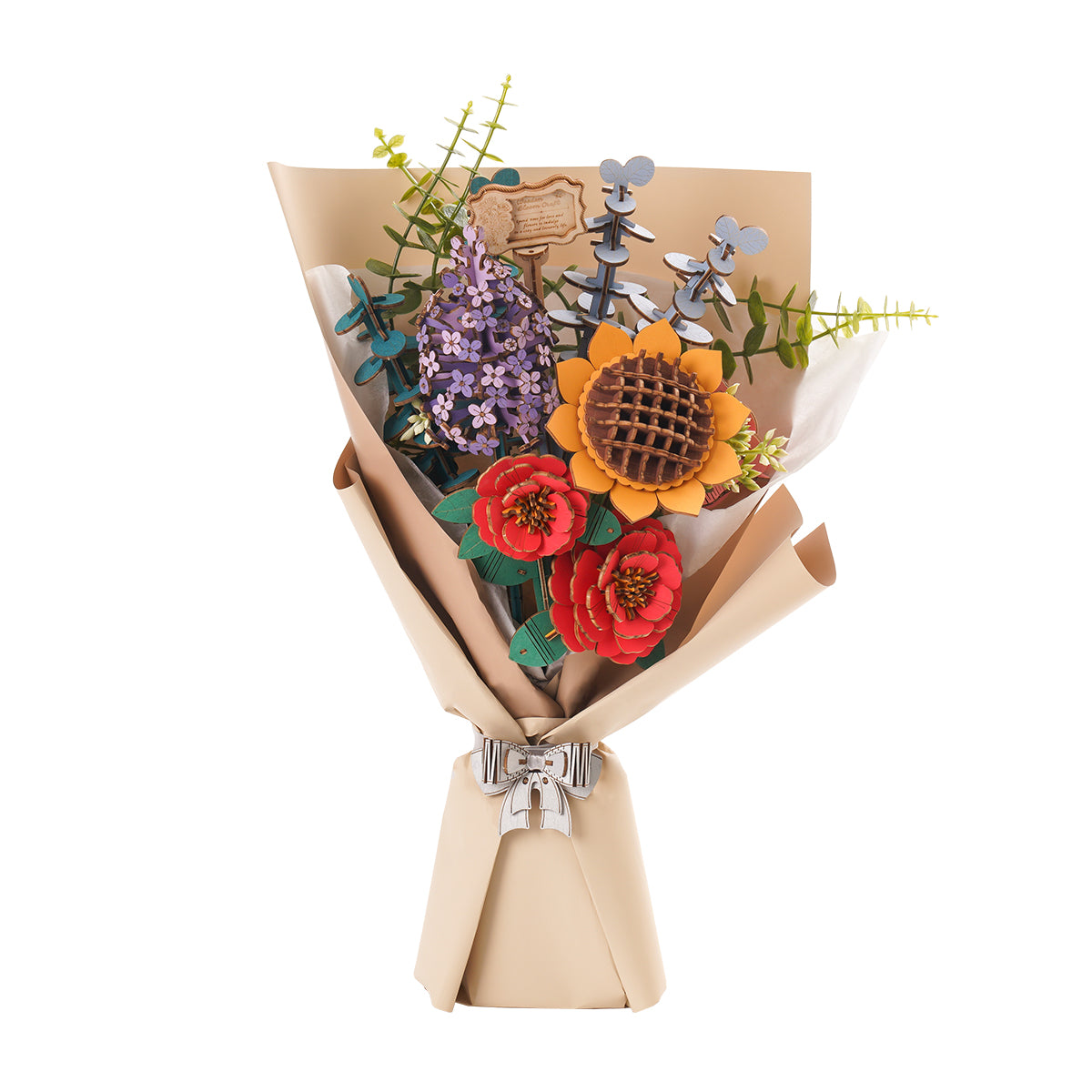 Rowood Wooden Flower Bouquet Set - Bộ lắp ráp bó hoa gỗ 3D - Rolife TW01H