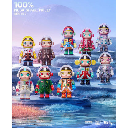 Mega Collection 100% Space Molly Series 1 - Mô hình Blind Box Art Toy - POP MART