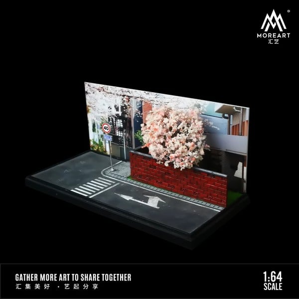 Diorama 1:64 Kèm Hộp Trưng Bày - Đường Hoa Anh Đào
