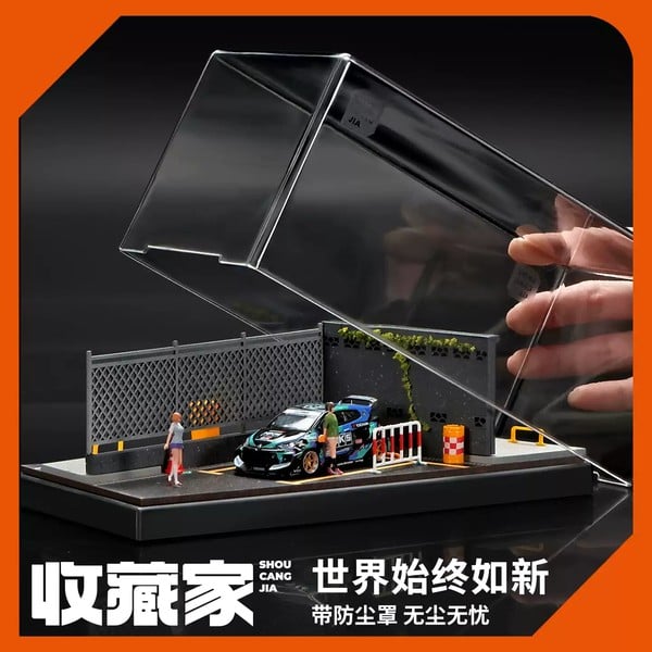 Diorama 1:64 Kèm Hộp Trưng Bày - Góc Đậu Xe 82004