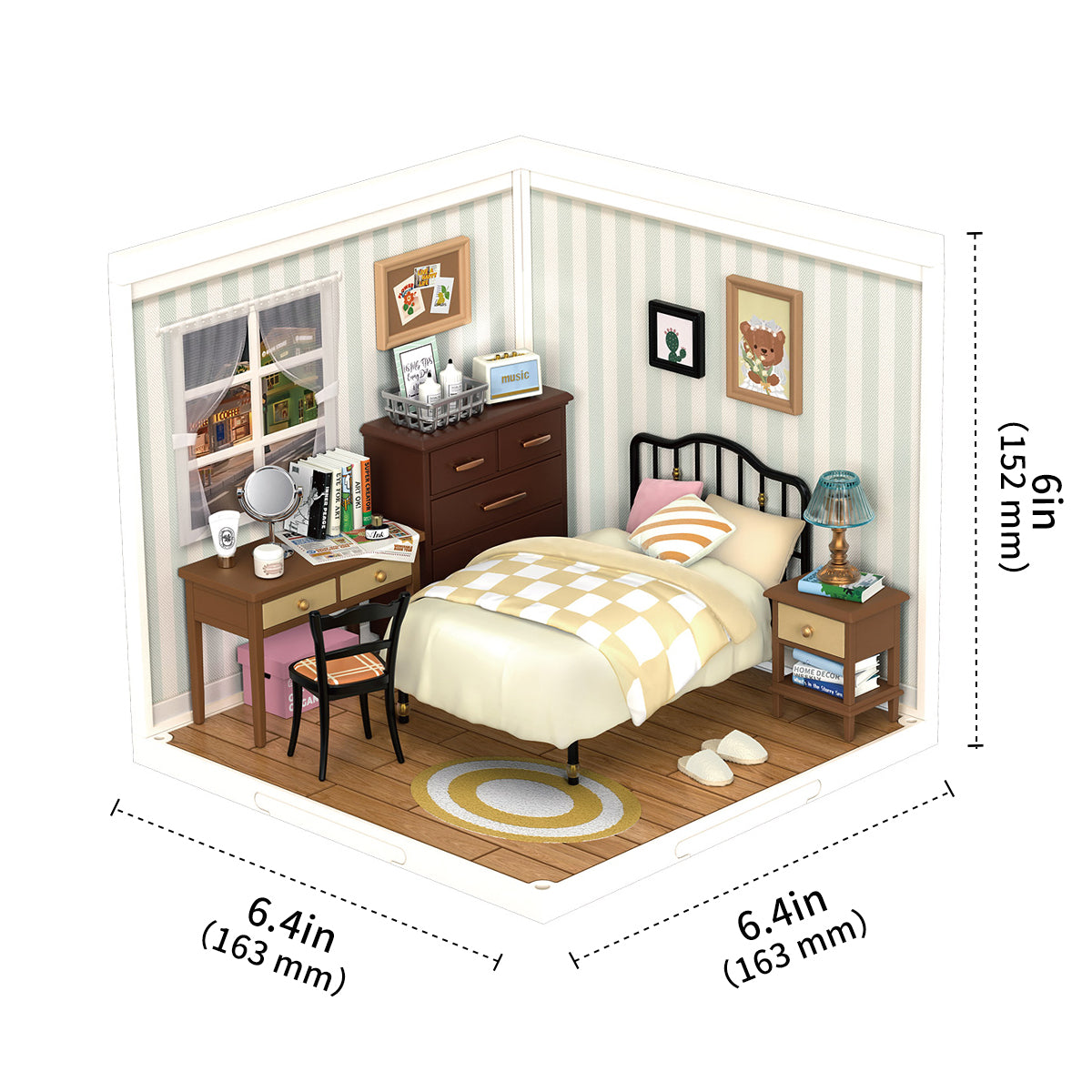 Rolife Sweet Dream Bedroom DW009 - Mô hình nhà nhựa tí hon DIY - Rolife Super Creator