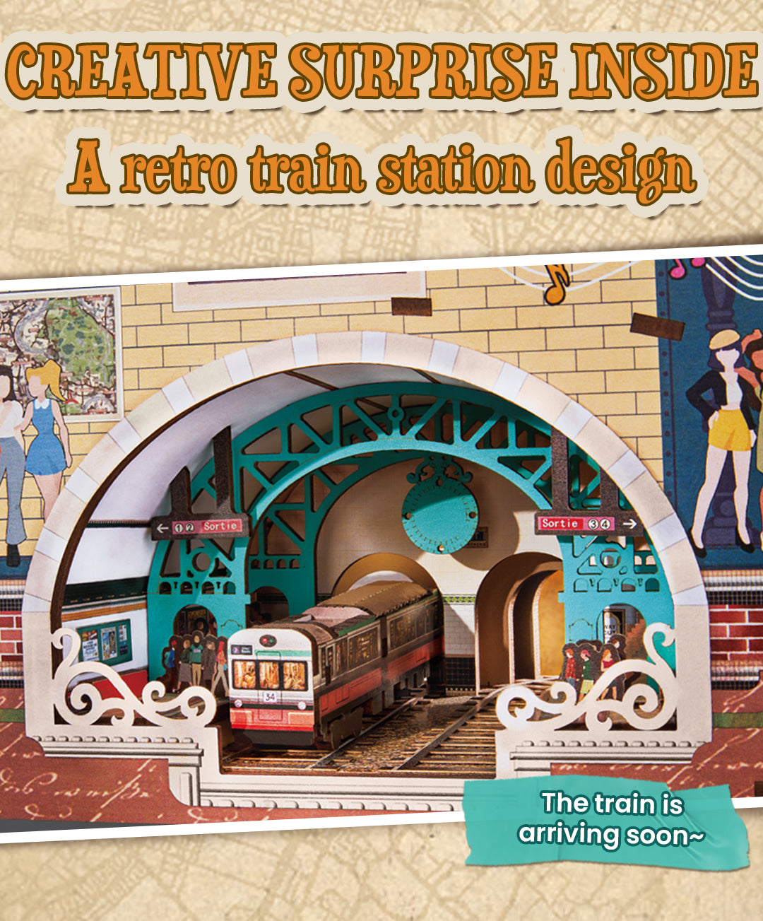 Rolife DIY Book Nook - Street Scene TGB13 - Mô hình gỗ 3D lắp ráp thủ công - Rolife