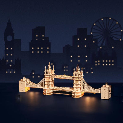 Rolife Modern 3D Wooden Puzzle - Tower Bridge Architecture TG412 - Mô hình gỗ 3D kiến trúc Cầu Tháp Luân Đôn - Rolife