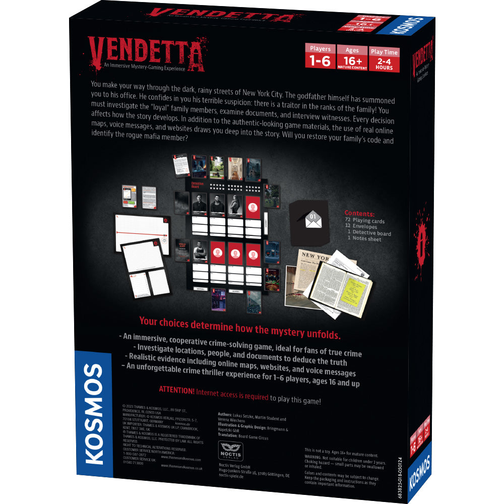 Masters of Crime: Vendetta - Trò Chơi Trinh Thám Mafia Hợp Tác - Thames & Kosmos - Hình ảnh bổ sung 7