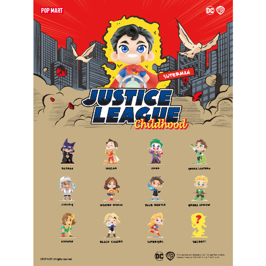 DC Justice League Childhood - Mô hình Blind Box Siêu anh hùng - POP MART 6941848254559