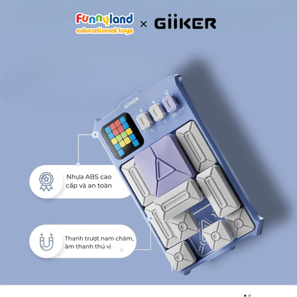 Đồ chơi xếp hình nam châm cảm ứng thông minh Giiker Super Slide Lavender