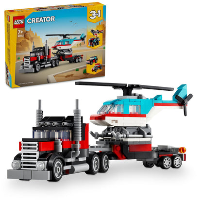 LEGO® Creator 3-in-1 Flatbed Truck with Helicopter - Đồ chơi lắp ráp Xe Tải Phẳng và Trực Thăng - LEGO 31146 - Hình ảnh bổ sung 9