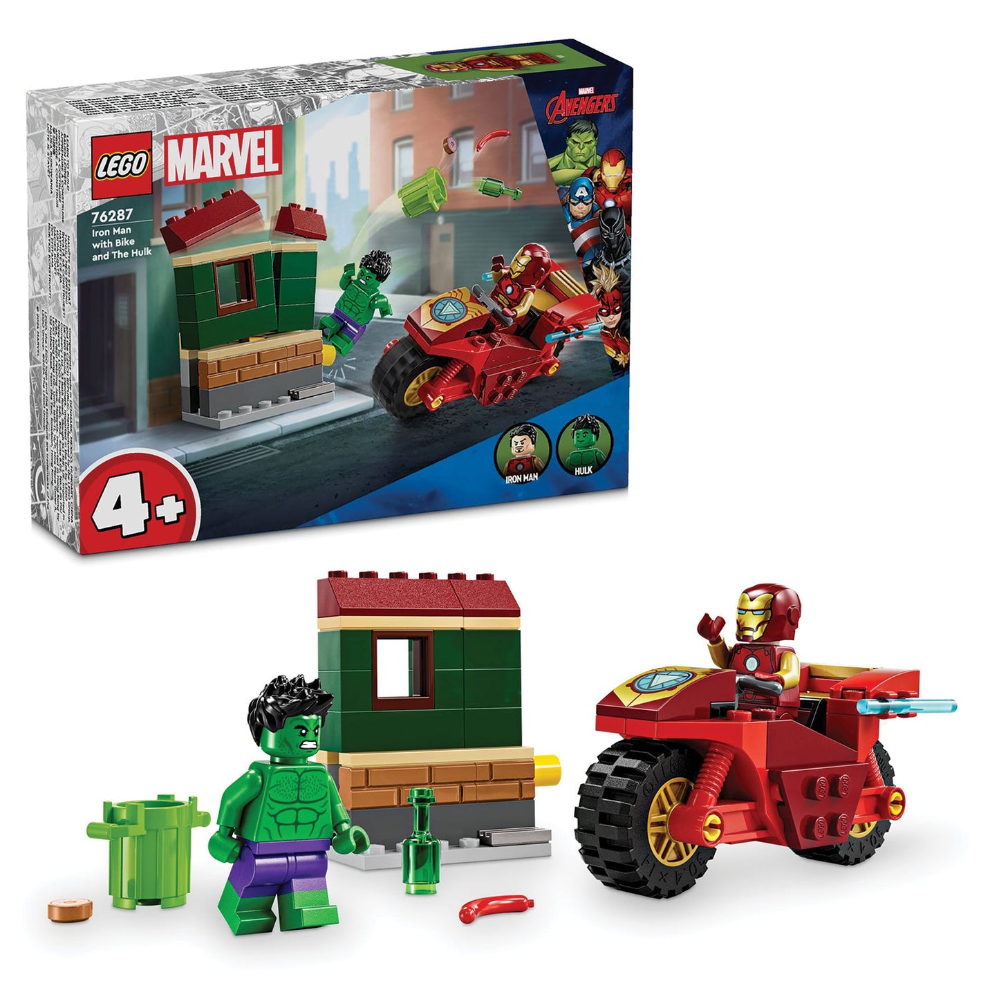 LEGO® Marvel Iron Man with Bike and The Hulk - Đồ Chơi Lắp Ráp Siêu Anh Hùng Avengers - LEGO 76287 - Hình ảnh bổ sung 9