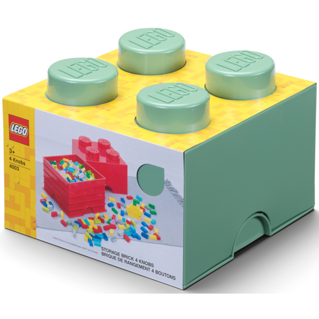 LEGO Storage Brick 4 Stud - Sand Green - Hộp Đựng Đồ Chơi Xếp Chồng - LEGO - Hình ảnh sản phẩm