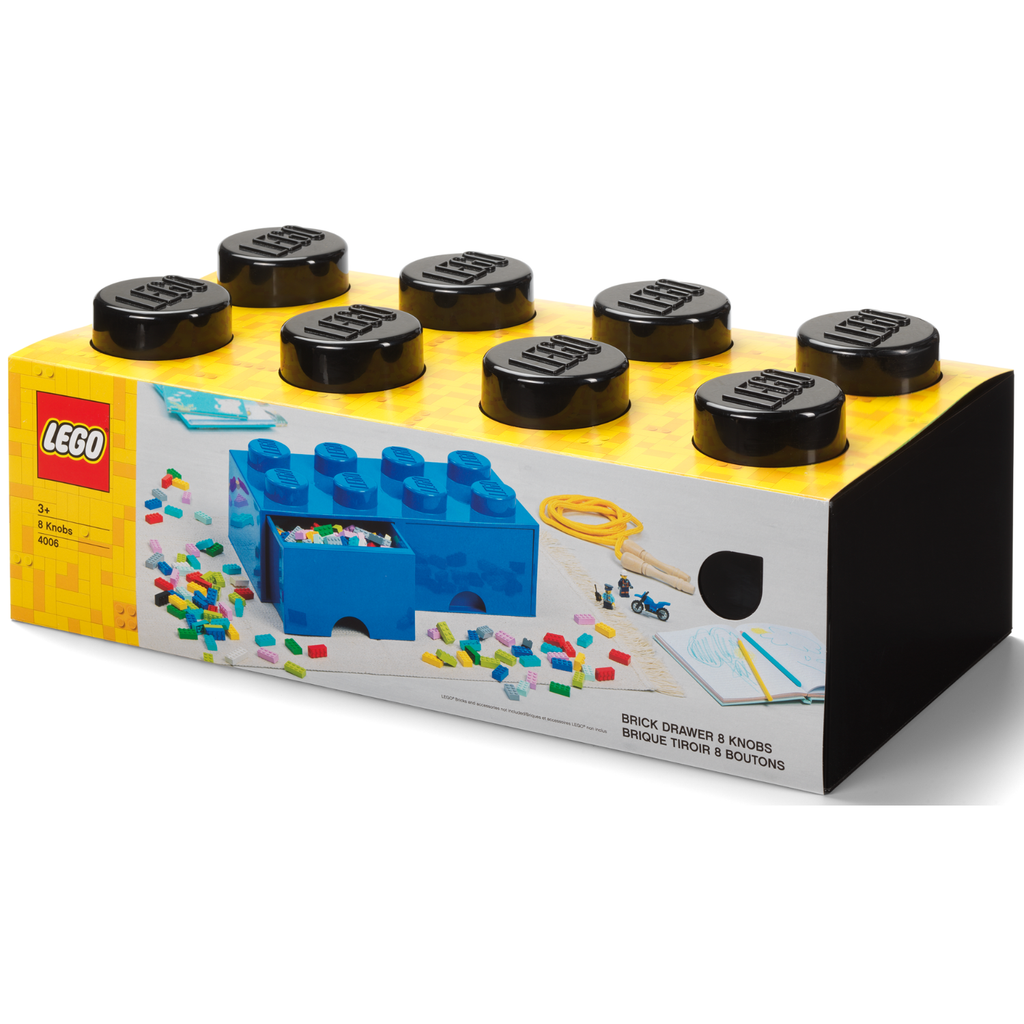 LEGO Brick Drawer 8 - Black | Hộp Lưu Trữ Ngăn Kéo Hình Viên Gạch LEGO | LEGO 40061733 - Hình ảnh sản phẩm