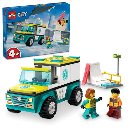 LEGO® City Emergency Ambulance and Snowboarder - Xe Cấp Cứu Và Người Trượt Tuyết - LEGO 60403 LEGO - ảnh 2 - LEGO