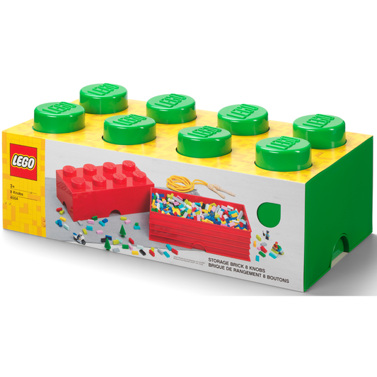 LEGO Storage Brick 8 - Dark Green - Hộp Đựng Đồ Chơi Hình Viên Gạch 8 Nút Xanh Đậm - Hình ảnh sản phẩm