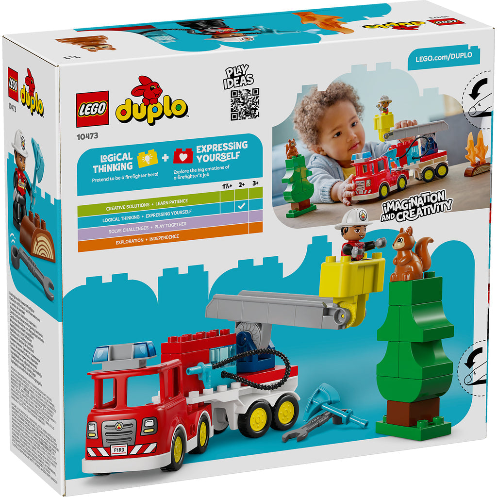 LEGO® DUPLO® Town Fire Truck with Hose and Firefighter - Đồ Chơi Xe Cứu Hỏa Thị Trấn - LEGO 10473 - Hình ảnh bổ sung 7