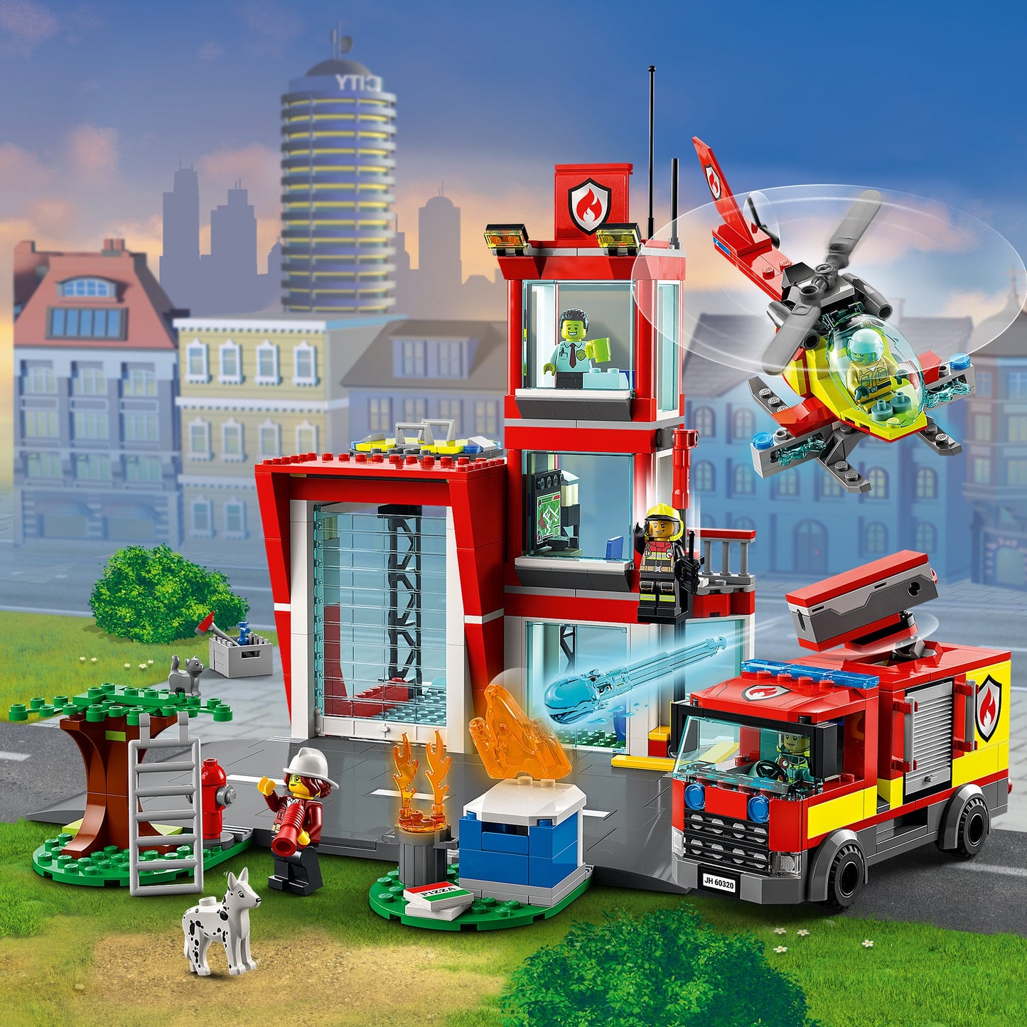 LEGO® City Fire Station - Đồ Chơi Lắp Ráp Trạm Cứu Hỏa 3 Tầng - LEGO 60320