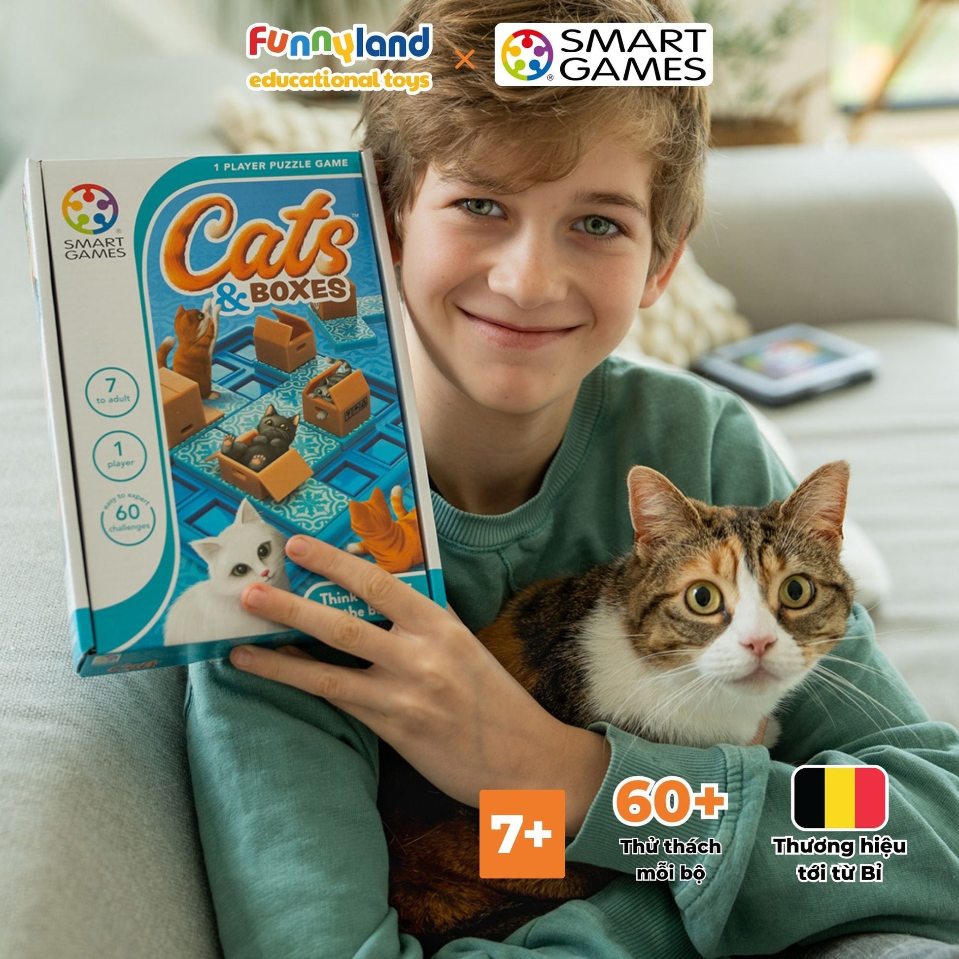 Đồ chơi thông minh Smartgames Thử Thách Những Chú Mèo Và Hộp