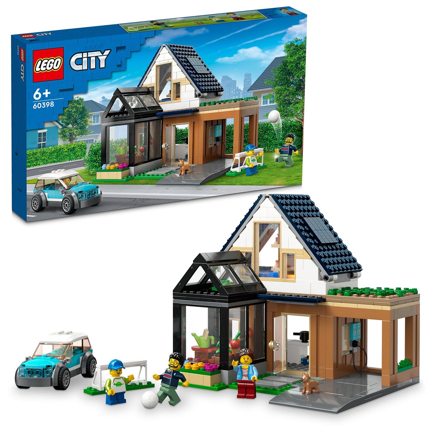 LEGO® City Family House and Electric Car - Mô Hình Ngôi Nhà Gia Đình Và Xe Điện LEGO City 60398 LEGO - ảnh 4 - Lego