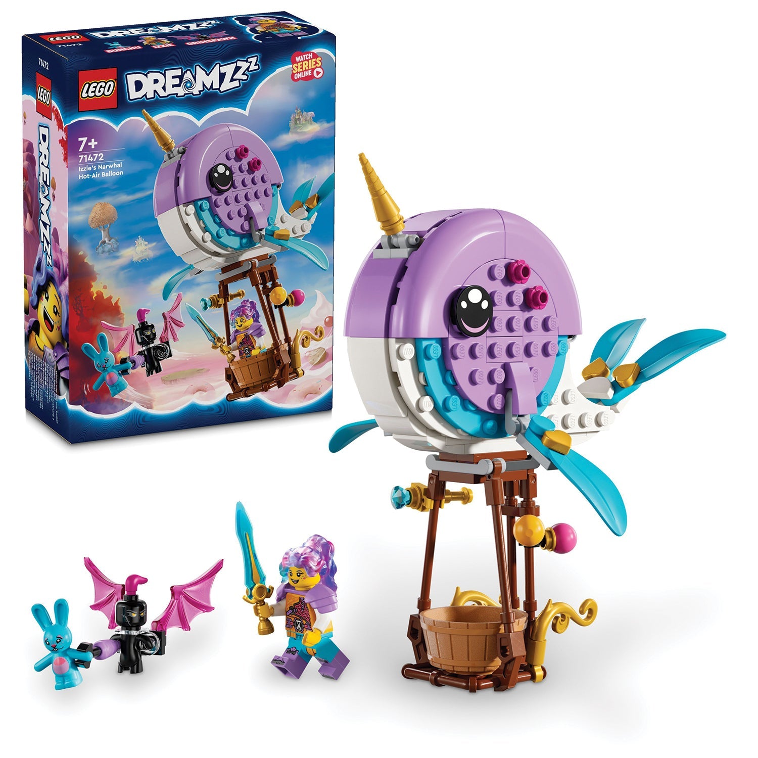 LEGO® DREAMZzz™ Izzie's Narwhal Hot-Air Balloon - Đồ Chơi Lắp Ráp Khinh Khí Cầu Cá Kỳ Lân LEGO 71472 LEGO - ảnh 3 - Building 