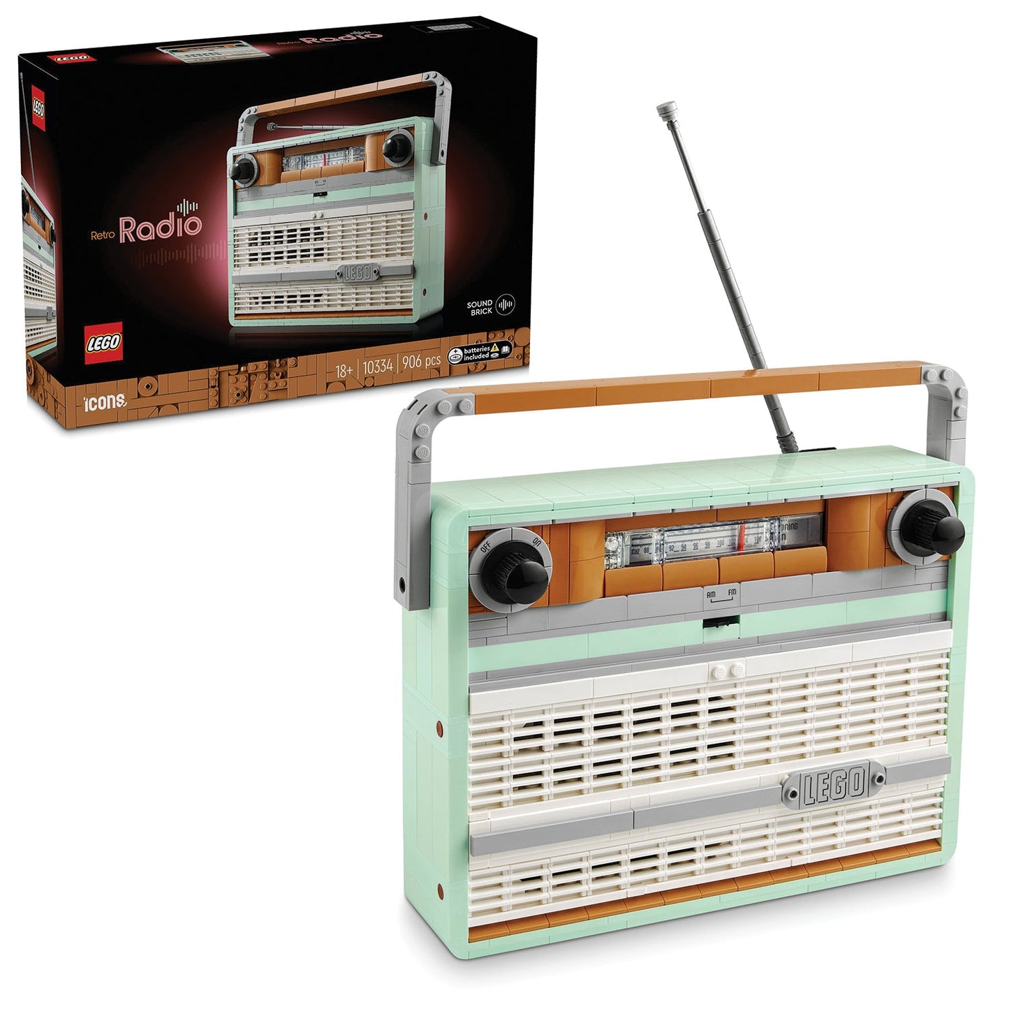 LEGO® ICONS™ Retro Radio - Mô Hình Đài Radio Cổ Điển (10334)