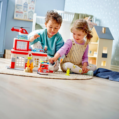 LEGO® DUPLO™ Rescue Fire Station & Helicopter - Trạm Cứu Hỏa & Trực Thăng Cứu Hộ - LEGO 10970 - Hình ảnh bổ sung 6