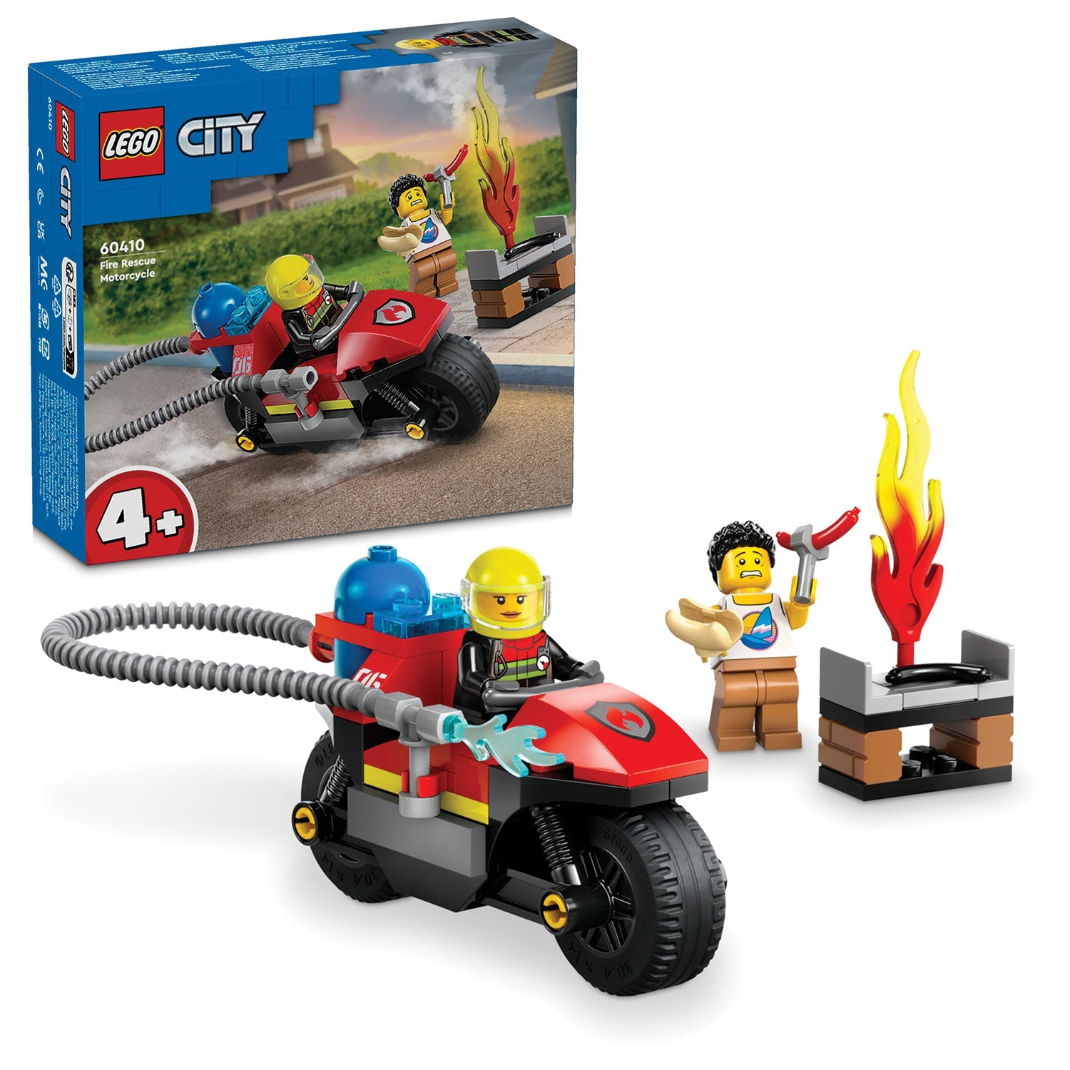 LEGO® City Fire Rescue Motorcycle - Đồ chơi lắp ráp Xe Mô tô Cứu hỏa - LEGO 60410 - Hình ảnh bổ sung 9