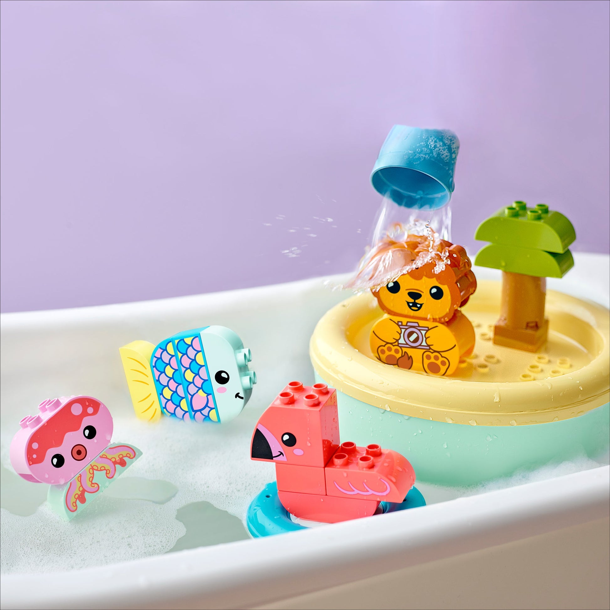 LEGO® DUPLO™ My First Bath Time Fun: Floating Animal Island - Đồ chơi nhà tắm Đảo động vật nổi - LEGO 10966 - Hình ảnh bổ sung 6