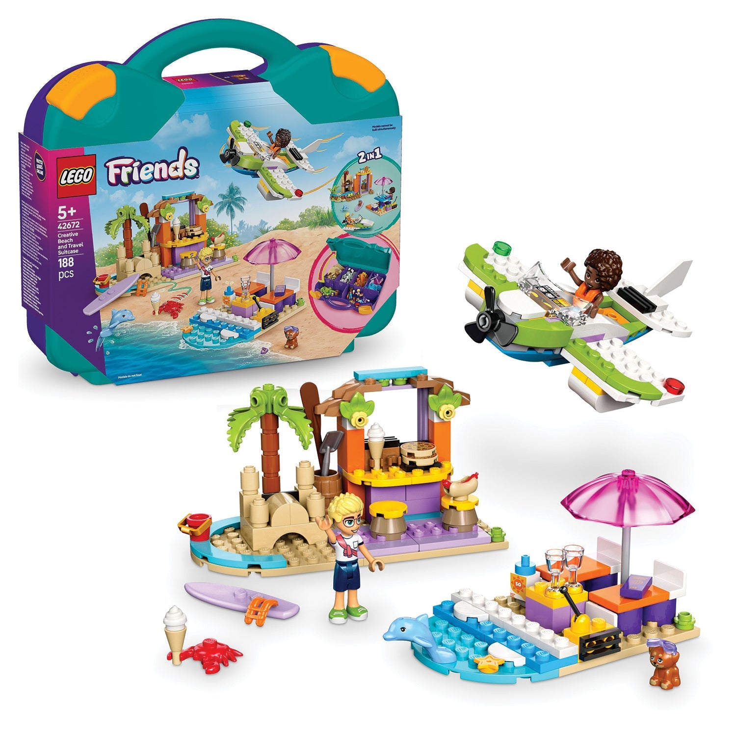 LEGO® Friends™ Creative Beach and Travel Suitcase - Vali Du Lịch Và Bãi Biển Sáng Tạo - Lego 42672 - Hình ảnh bổ sung 6