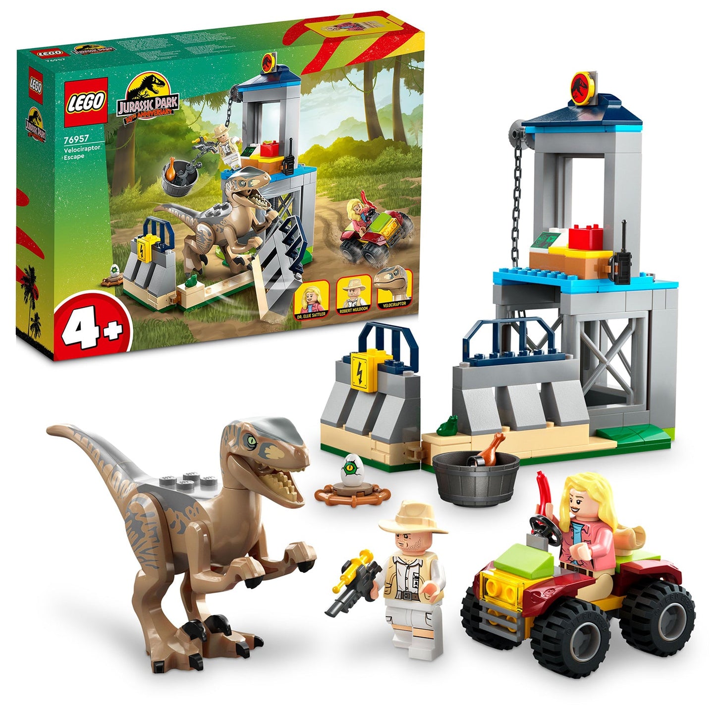 LEGO® Jurassic Park Velociraptor Escape - Đồ Chơi Lắp Ráp Khủng Long - LEGO 76957 - Hình ảnh bổ sung 9
