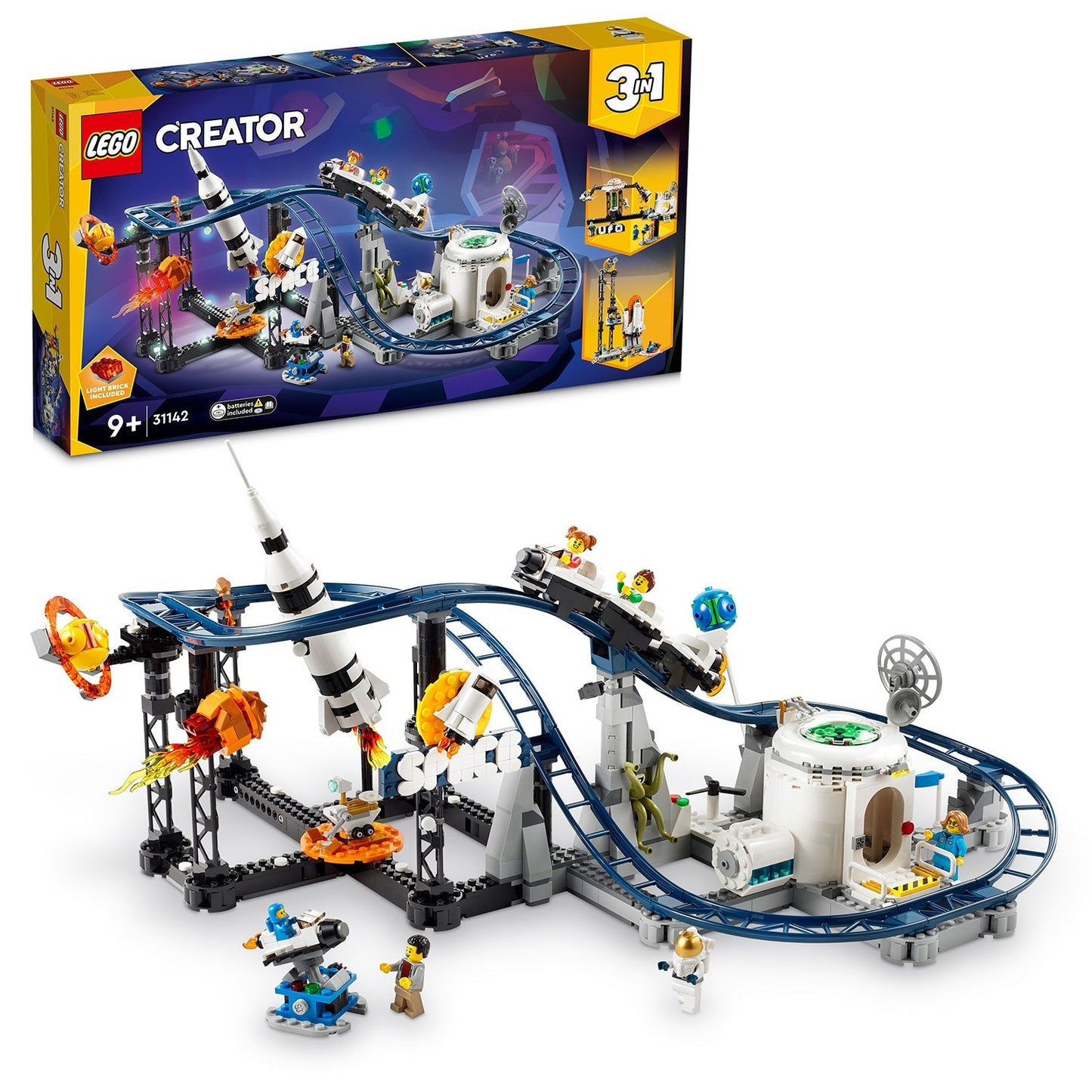 LEGO® Creator 3-in-1 Space Roller Coaster - Đồ Chơi Lắp Ráp Tàu Lượn Không Gian 3 Trong 1 (31142) LEGO - ảnh 1 - LEGO