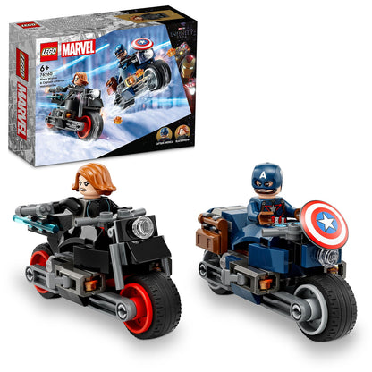LEGO® Marvel Black Widow & Captain America Motorcycles - Đồ Chơi Lắp Ráp Mô Tô Siêu Anh Hùng 76260 - LEGO Marvel LEGO - ảnh 1