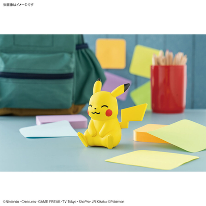 PLAMO QUICK 16 Pikachu(Sitting) - Mô hình lắp ráp Pokemon - Bandai Model Kit