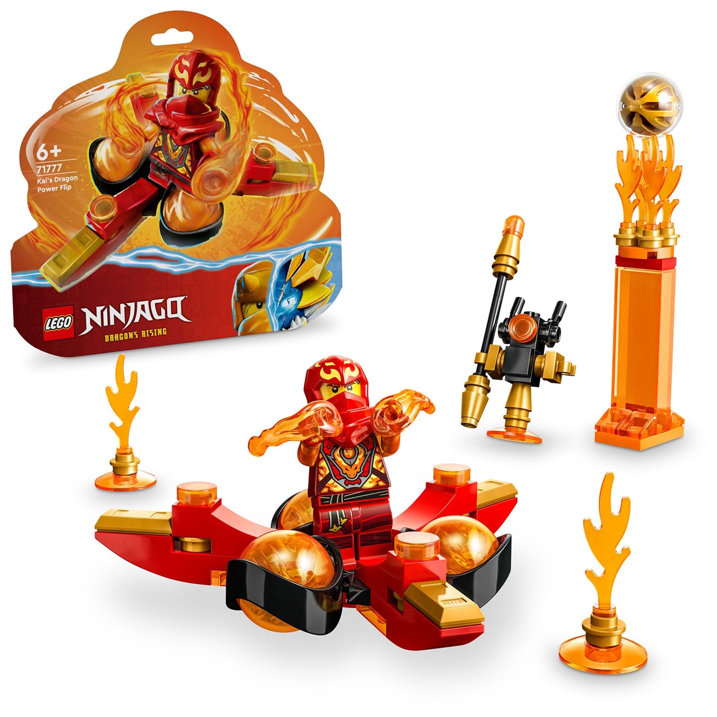 LEGO® NINJAGO® Kai’s Dragon Power Spinjitzu Flip Đồ Chơi Lắp Ráp Vòng Xoay Nhào Lộn LEGO 71777