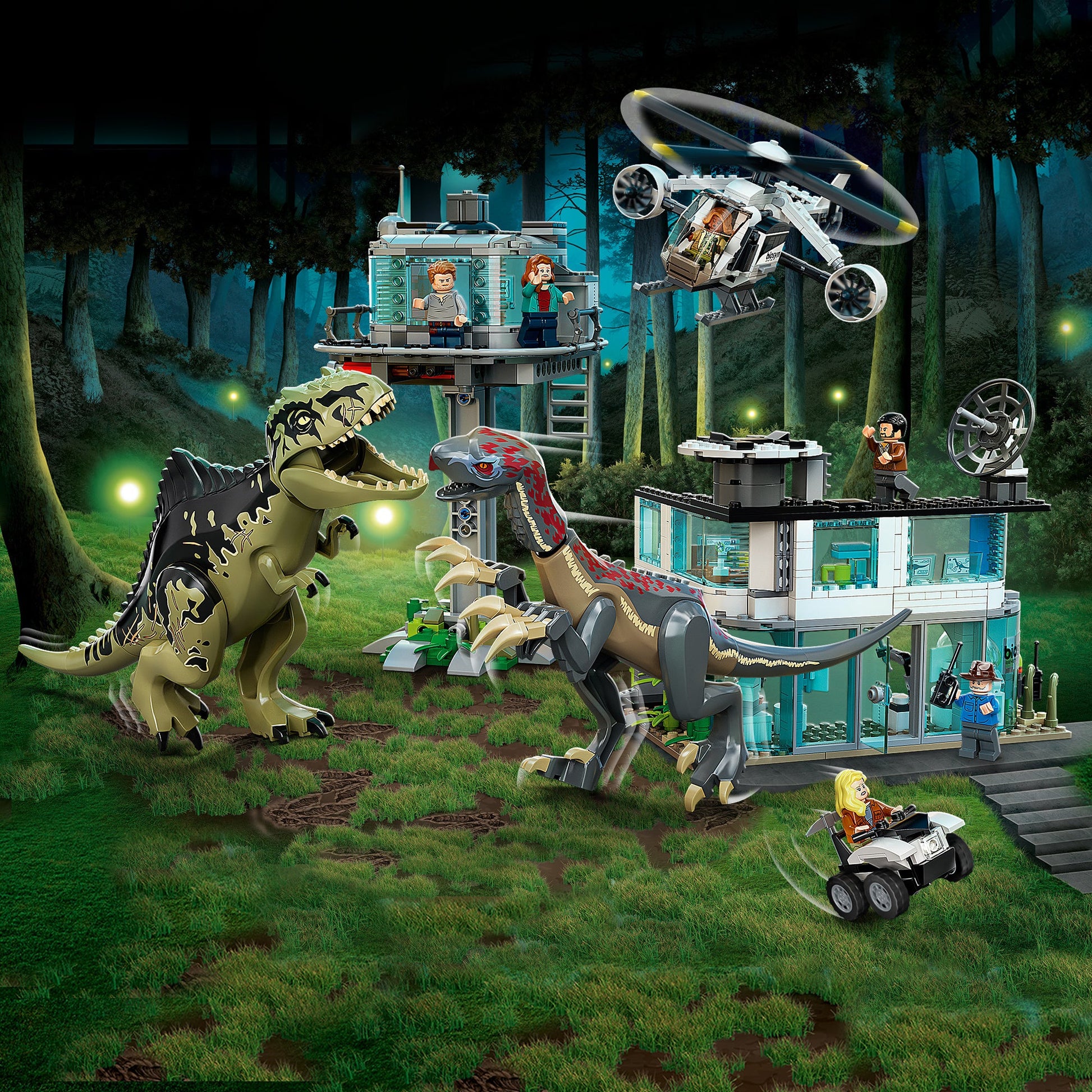 LEGO® Jurassic World Giganotosaurus and Therizinosaurus Attack - Bộ Đồ Chơi Lắp Ráp Khủng Long 76949 - LEGO LEGO - ảnh 4 - LE
