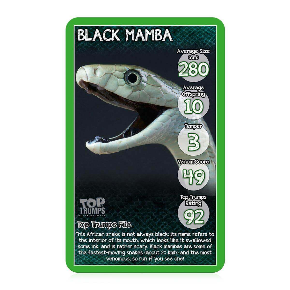 Snakes Top Trumps Card Game Trò chơi thẻ bài giáo dục loài rắn Winning Moves UK - Hình ảnh chi tiết 2