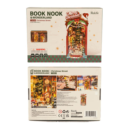 Rolife DIY Book Nook Insert - Christmas Street TGC06 - Mô hình lắp ráp kệ sách Giáng sinh - Rolife