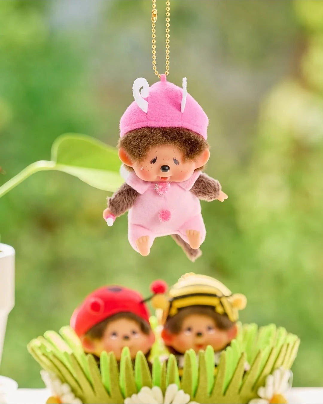 Monchhichi Big Face SS Keychain - Móc Khóa Thú Bông Monchhichi Chính Hãng - Góc nhìn khác 3