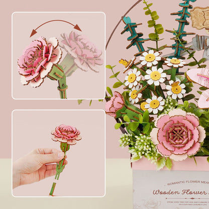 Rowood DIY 3D Puzzle - Wooden Flower Basket TW03H - Mô hình gỗ 3D tự lắp ráp - Rolife