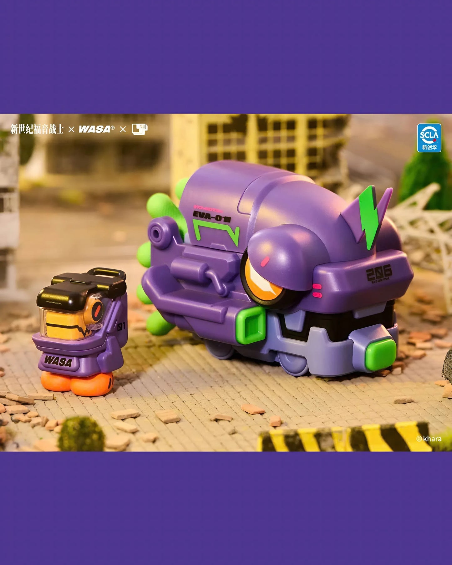 EVANGELION x WASA Super Train Combined Robot EVA206 Series - Mô Hình Robot Biến Hình - Wasa Toys