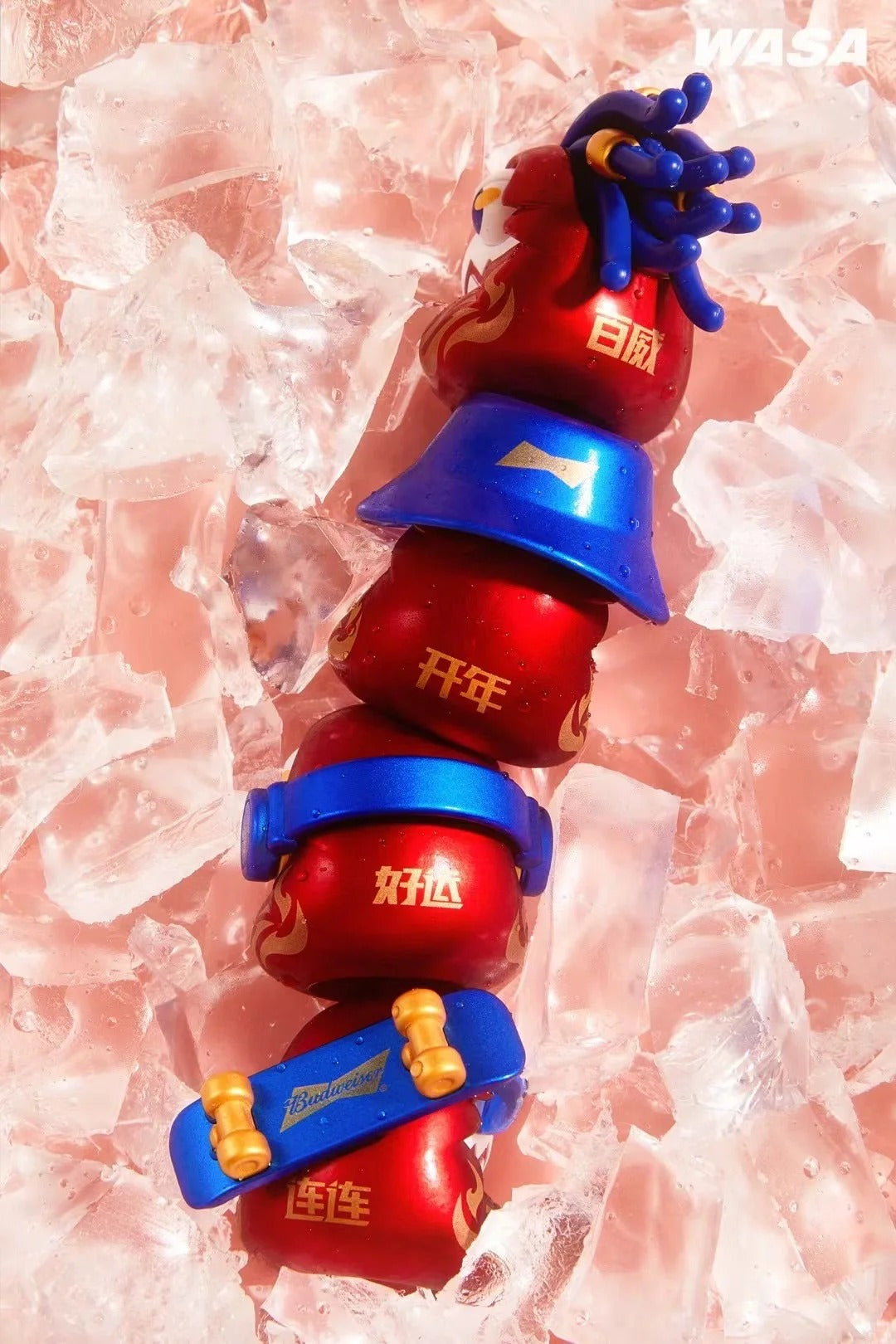 Budweiser x Wasa Chameleon - Mô hình Blind Box Art Toy chính hãng Wasa Toys